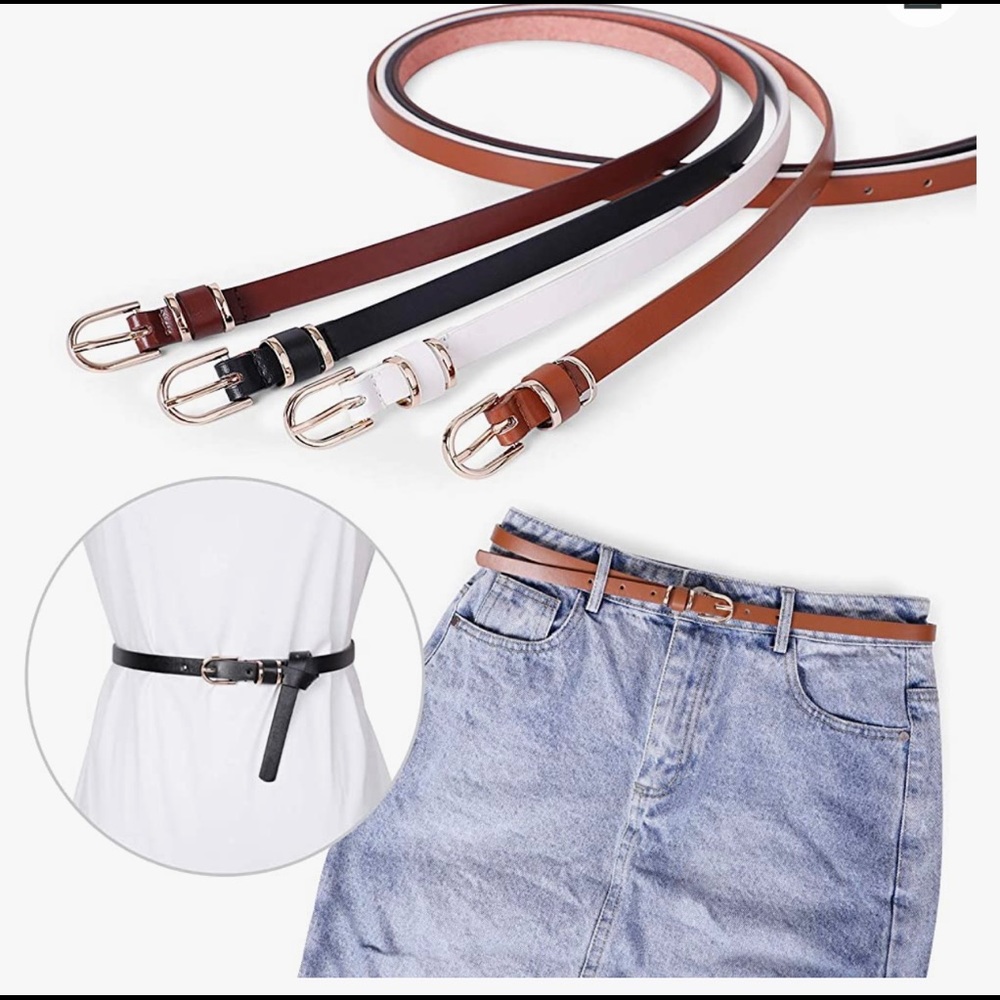 Set 4 Thin Belts - Picture 5 of 10